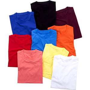 เสื้อยืดคอตตอนแท้ 100% สีพื้น ผู้ชาย คุณภาพสูง เนื้อผ้าหนา คอกลม โลโก้ด้านหน้า ระบายอากาศดี ขายส่ง เสื้อลำลอง แขนสั้น - Product Image 2