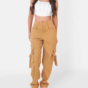 Pantalones Cargo para Mujer, Pantalones de Aventura a la Moda con Ajuste Cómodo y Bolsillos Espaciosos para Uso Diario, Pantalones Casuales para Exteriores - Product Image 1