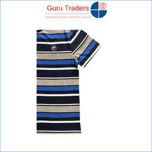 Camiseta de rayas horizontales para hombre de material de polialgodón altamente cómoda con tamaño personalizado de S a 5XL a precio asequible - Product Image 2