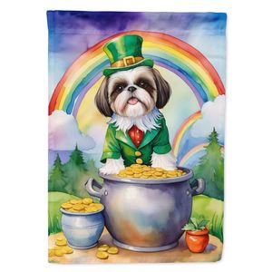 Shih Tzu St Patrick's Day Garden Flag Multicolor Buzón Decorativo Patio Banner para Patio Obra de arte y camas de flores Tamaño pequeño - Product Image 1