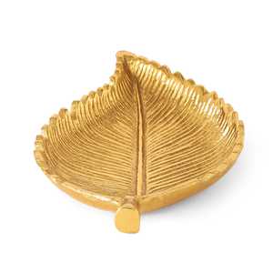 ถาดตกแต่งรูปใบไม้ชุบทอง ดีไซน์ทันสมัย สำหรับตกแต่งบ้าน ชิ้นเดียว - Product Image 3