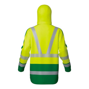 เสื้อแจ็คเก็ตนิรภัยสะท้อนแสงกันน้ำสีส้มแบบมีฮู้ด - Product Image 2