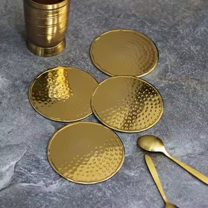 Metal Coasters Set Luxury Drink Mats Decorative <b>Table</b> <b>Protectors</b> for Home Dining Restaurant Hotel Bar Party - Product Image 6