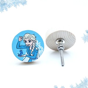 Wholesale Decorative Pine Wood Durable Kids Drawer <b>Knobs</b> Cabinet <b>Dresser</b> Pulls Elsa Magic Round Shape Cupboard <b>Knobs</b> - Product Image 4