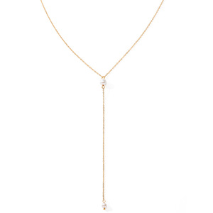 Collar de Moda de Alta Gama con Cadena Dorada y Diseño de Nicho con Perlas de Imitación Simples, Cadena para Clavícula - Product Image 5