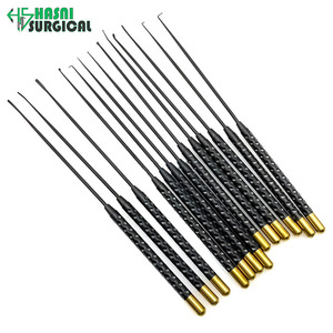 Micro-couteau à visseuse pour nerfs et vaisseaux, spatule dissection en forme de goutte d'eau 8*0.9mm, curette en acier inoxydable, ensemble d'instruments manuels de neurochirurgie CE - Product Image 6