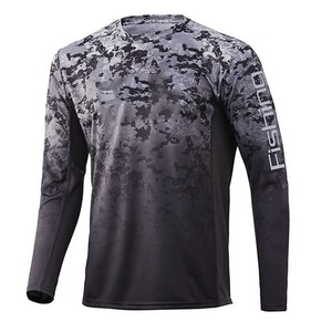 Camisa de Pesca Personalizada al por Mayor con Estampado Digital, 100% Poliéster, Impermeable, Transpirable, Manga Larga, Protección UPF50+ - Product Image 1