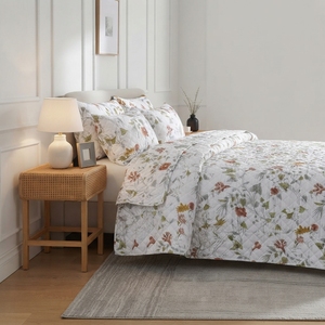Ensemble de couvre-lit d'automne 3 pièces, motif losanges uni, mélange de coton T-150, literie pour toutes les saisons, usage domestique, style durable - Product Image 5