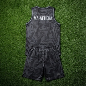 Uniforme de basket-ball pour hommes MA-ATTIERA, ensemble maillot et short de basket-ball à motif noir, sublimation, sports d'équipe - Product Image 6