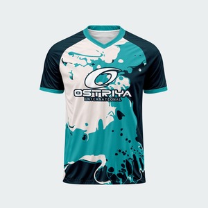 เสื้อฟุตบอลคอวีแบบสั้นน้ำหนักเบา ระบายอากาศได้ดี ปี 2026 สำหรับผู้ใหญ่ ชุดกีฬาแบบกำหนดเอง สีพื้น พิมพ์ลายดิจิทัล แห้งเร็ว ด้านหน้า - Product Image 6
