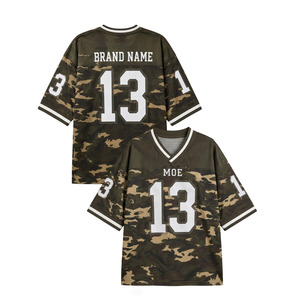 Camiseta Deportiva de Camuflaje Personalizada, Estilo Vintage Unisex, Estampado de Camuflaje para Caza, Estilo Americano, Y2K, Hip Hop, Oversize y Corta, con Cuello en V - Product Image 5