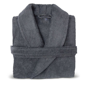 Chemise de nuit pour femme en coton éponge épais, col en V, fermeture à cordon, séchage rapide, douce, manches longues - Product Image 5