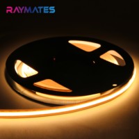 RAMATES UL Free ücretsiz kesim Cob şerit 528LEDs/m Led şerit ışık DC24V pürüzsüz 8mm Led ışık şerit 2700K yumuşak 13W DIY DIY ışıkları için
