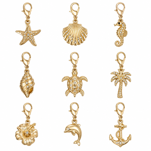 จี้กันน้ำแบบกำหนดเองสำหรับชุดบิกินี่  จี้สแตนเลสสีทองแบบหนีบ - Product Image 1