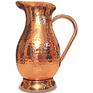 Hammered Copper Pitcher 1.0L Vintage Style Durable Metal <b>Jug</b> for <b>Drinks</b> Party Decor Pure Copper <b>Jug</b> Pitcher On Sale - Product Image 5
