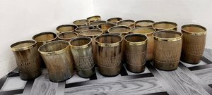 Cuerno de Bebedero de Cuerno de Búfalo Natural Hecho a Mano Personalizado, Pulido, Arte Moderno, Vaso Corto, Ecológico - Product Image 6