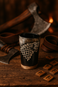 Cuerno Vikingo Artesanal de Cuerno Natural de Alta Calidad, 200-250ml, 6 Pulgadas, Estilo Vintage, Regalo Empresarial, Apto para Lavavajillas, para Bebidas Frías - Product Image 2