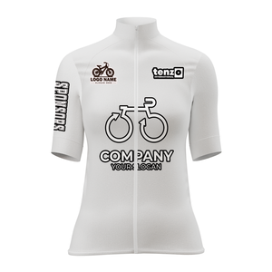 Fabricant de maillots de cyclisme pour femmes, manches courtes, fermeture éclair intégrale, 100% polyester, respirant, séchage rapide, imperméable, coupe-vent, transfert thermique - Product Image 6