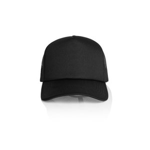 หมวกแก๊ปทรง Trucker ผลิตในเวียดนาม ปรับขนาดได้ 5 แผง พร้อมโลโก้ ดีไซน์ทรงสูง ตาข่ายด้านหลัง เหมาะสำหรับกิจกรรมกลางแจ้งและกีฬาสำหรับผู้ใหญ่ - Product Image 2