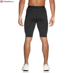 Fitness Shorts Elastic Waist Compression Tight Shorts Sports <b>Trousers</b> Gym Tight Compression Shorts Side Pocket - Product Image 6