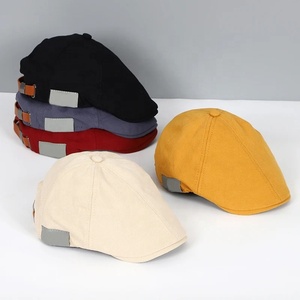 Coton pour casquettes pour hommes, chapeaux, bérets, casquettes de style britannique occidental, casquettes Ivy classiques, imprimées par sublimation, broderie 3D, quatre modèles - Product Image 1