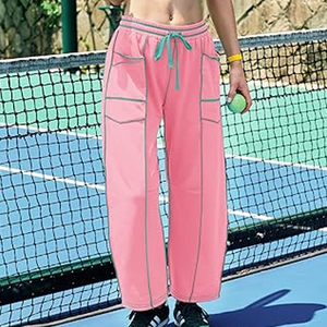 Pantalones Cargo de Mujer de Pierna Ancha, Cintura Alta con Cordón, Joggers Holgados, Estilo Urbano Casual, Pantalones de Descanso - Product Image 4