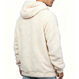 Sweat à capuche unisexe en polaire Sherpa personnalisé, chaud et doux, pour l'hiver, style streetwear décontracté, imprimé, 100 % coton biologique - Product Image 4