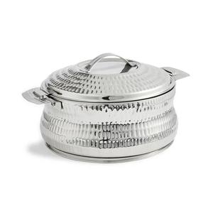Professional Hammered Stainless Steel Hot Pot Casserole with Lid Double-<b>Walled</b> Insulated Food Warmer for Catering & Restaurant - Product Image 2