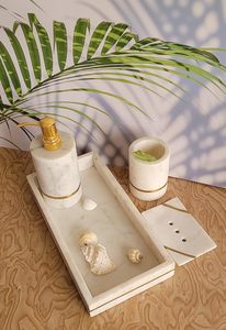 Styling upscale bathroom decor designer bathroom <b>set</b> vanity counter top organiser sophisticated bathroom accessories premium <b>set</b> - Product Image 4