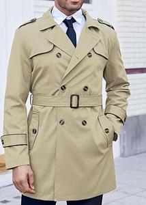 Elegant <b>Men's</b> <b>Wool</b> Blend Trench Coat Winter Jacket Warm Long <b>Overcoat</b> <b>for</b> Autumn Streetwear Casual & Formal Outerwear Wholesale - Product Image 3