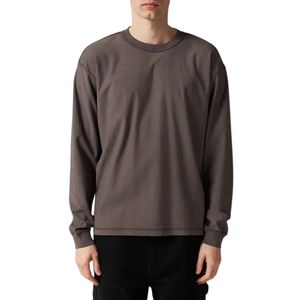 เสื้อยืดคอตตอนผู้ชายดีไซน์ใหม่ 300gsm ทรงโอเวอร์ไซส์ แต่งลายปะติดนูน ทรงบ็อกซี่ ดีไซน์สั่งทำพิเศษ เนื้อผ้าหนา แบบกลับด้านได้ - Product Image 5