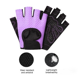 Gants de conduite en maille respirante, gants d'été à demi-doigts, protection des paumes, gants unisexes, gants à fermeture auto-agrippante - Product Image 5