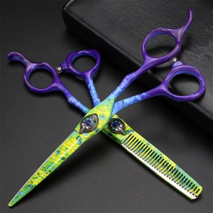 Ciseaux à effiler 6 pouces en acier de haute qualité pour coiffure, modèle Peacock - Product Image 4