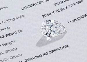 SHREERAJ SOLITAIRE, Diamante Cultivado en Laboratorio con Certificación IGI, 3.50 Ct, Forma de Pera, Color E, Claridad VVS1 VVS2, Corte Excelente, 12.0*9.2mm, Diamante Suelto - Product Image 2