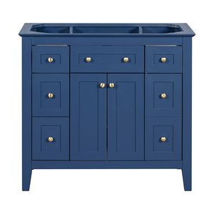 Modern Freestanding 36-Inch Bathroon <b>Vanity</b> Without Sink 6-Drawers 2-Cabinets Storage <b>Bathroom</b> <b>Vanities</b> - Product Image 1