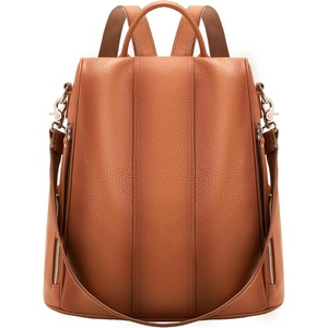 Mochila de Cuero de Cabra Genuino para Mujer, Hecha a Mano, de Primera Calidad, para Viajes, Escuela, Oficina, Textura Suave, Duradera, para Uso Diario - Product Image 1