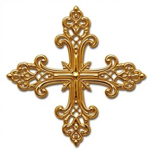 Handmade Brass Church Cross Religious <b>Wall</b> Decoration With Antique Finish For Christian Worship And Spiritual Gifts - Product Image 3