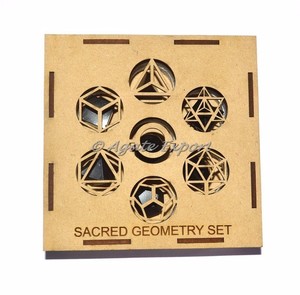 ชุดหินรูปทรงเรขาคณิตหินสังเคราะห์ธรรมชาติ5ชิ้น - Product Image 4