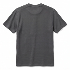 เสื้อเชิ้ตเฮนลีย์ผู้ชายสำหรับฤดูร้อน เนื้อผ้ามีเท็กซ์เจอร์ สไตล์สมาร์ทแคชชวล คอติดกระดุม รับผลิตแบบ OEM ODM ขายส่งจากโรงงาน รับผลิตแบรนด์ส่วนตัว MOQ ต่ำ - Product Image 4