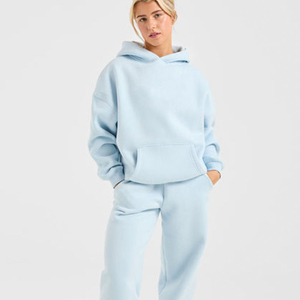 Sudadera con Capucha Extra Grande para Mujer, Color Sólido, Felpa de Algodón, Manga Larga, Estilo Casual Otoñal, con Bolsillos, 2026 - Product Image 3