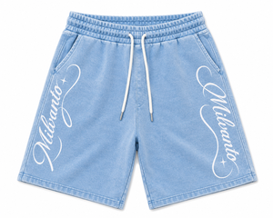 Shorts en coton épais pour homme |   Shorts streetwear amples et surdimensionnés |   Shorts en molleton français personnalisés, effet délavé vintage, 400 GSM - Product Image 1