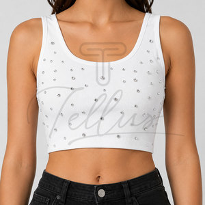 Made In High Quality Women Rhinestone <b>Crop</b> <b>Top</b> Light Weight Women Rhinestone <b>Crop</b> <b>Top</b> Pakistan Made Women Rhinestone <b>Crop</b> <b>Top</b> - Product Image 5