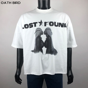 เสื้อยืดโอเวอร์ไซส์ทรงบ็อกซี่ ผ้าคอตตอน 100% หนักพิเศษ 320gsm ตัดเย็บแบบไหล่ตก สไตล์สตรีทแวร์สำหรับผู้ชาย ทรงหลวม สีพื้น - Product Image 2