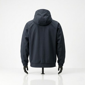 <b>Men</b> Navy <b>Pullover</b> Anorak Jacket Hooded Windproof Outdoor Half Snap Jacket Lightweight Casual Streetwear Outerwear - Product Image 2