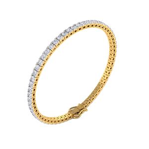 18K Solid White Gold Real Diamond Sterling <b>Silver</b> Tennis <b>Bracelet</b> for Women and <b>Men</b> Gold Plated Wedding Gift and Anniversary - Product Image 1