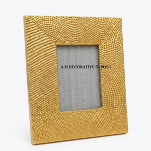 Luxury Beaded Texture <b>Gold</b> Metal Photo <b>Frame</b> Handcrafted Decorative <b>Picture</b> <b>Frame</b> for Tabletop Home & Office Decor - Product Image 1