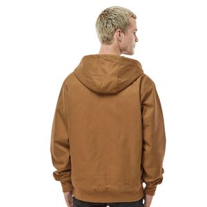 Men's Hooded Canvas Workwear Jacket Heavy Duty <b>Winter</b> <b>Coat</b> Lined Durable Outdoor Construction Utility Front Custom OEM ODM - Product Image 2