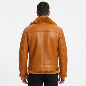 Blouson Homme Effet Cuir Premium avec Bordure en Fourrure Douce – Veste d'Hiver Chaude Décontractée pour l'Extérieur – Fermeture Éclair Intégrale – Vêtement d'Extérieur Tendance – Fabricant - Product Image 2