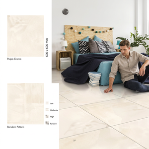 กระเบื้องพอร์ซเลนเคลือบดิจิตอล Paris Collection ขนาด 600x600 มม. ลายหินอ่อนเงา สำหรับปูพื้น พร้อมรับประกัน 4 ปี และความหนา 10 มม. - Product Image 2
