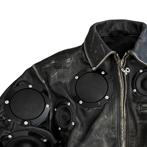 Bluetooth Speaker Leather <b>Jacket</b> with Built-in Surround Sound <b>Smart</b> Audio Wearable <b>Jacket</b> Wireless Music <b>Jacket</b> for Men & <b>Women</b> - Product Image 6